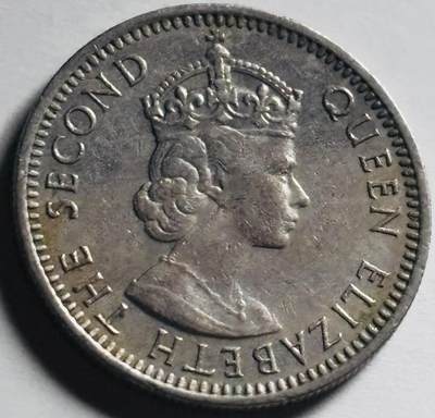 文馨钱币收藏第 284 场，【 长期接收代拍品】老藏家拍品南朝鲜李承晚时期货币，泰国大型纪念币，土耳其各时期及各国套币场 - 少见好品 1961 年英属马来亚和婆罗洲 10 分 H版，关门版