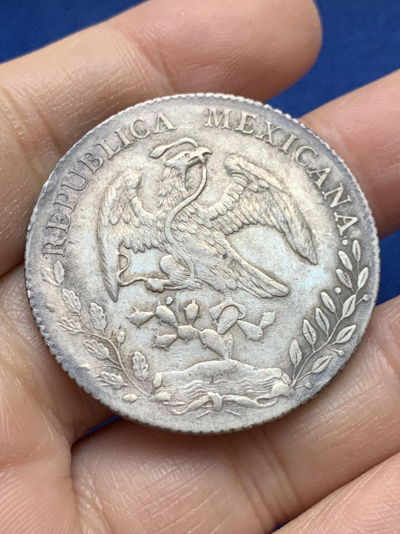 《竞宝斋》第443场 周日，周一，2场连拍 （全场包邮） 墨西哥 1891 PI MR版 8R鹰洋银币 细节见图