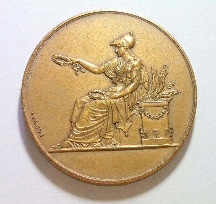 【旋风钱币】12月6日19:00准时开拍 精美欧洲币章、银币银章、第三帝国钱币等 全场包邮！ 法国1934年玛丽安娜女神坐人坐像 高浮雕精制大铜章 50MM