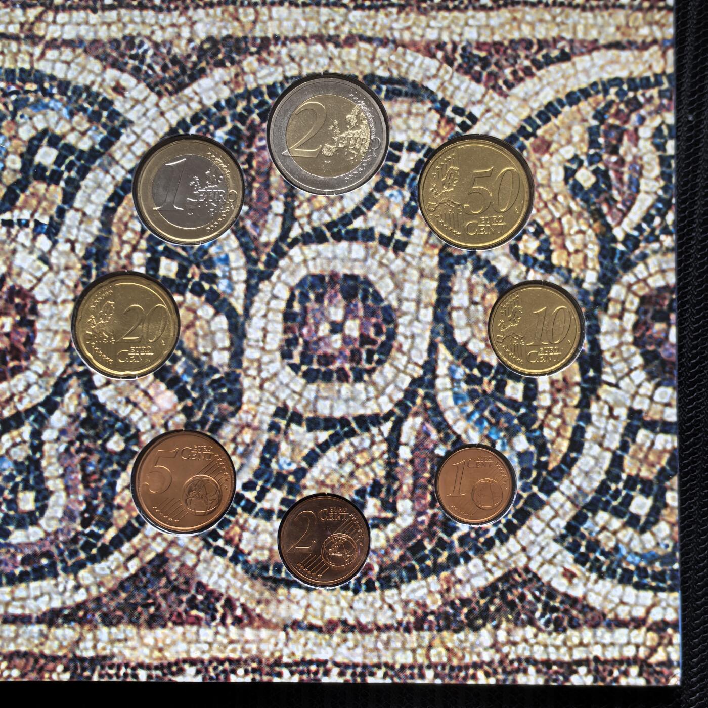 道一币馆币章第一百五十六场 欧洲之星 原包装 塞浦路斯2013年欧元套币八枚