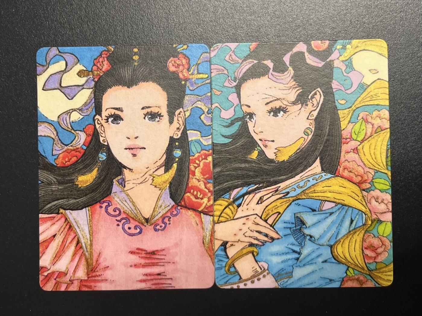 卡牌杂货铺专场拍卖第一场 11.29周六晚10:00截拍 【裸卡】小花瓣 手绘复刻卡 大乔2张