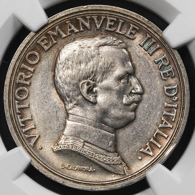修遠堂世界钱币第九十五期 - NGC MS63 1914年意大利马车2里拉银币