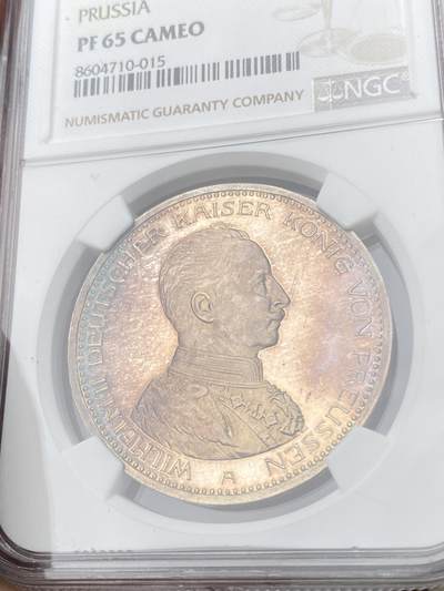 NGC-PF65CAM 1913年德国威廉二世军装精制5马克