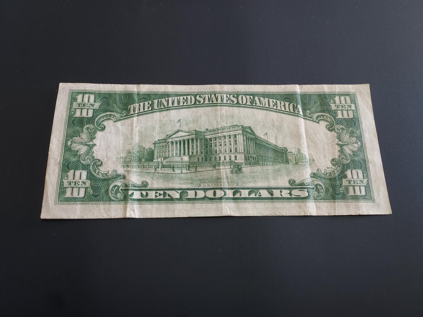 博彦收藏   12月8日 8点 钱币专场 1934 美国10元 流通好品