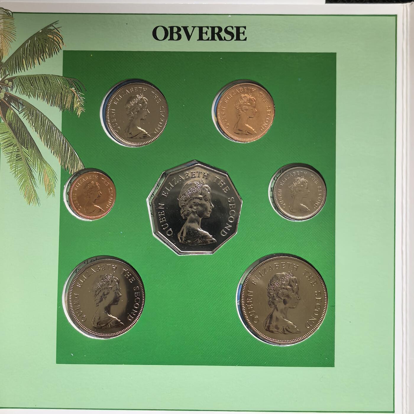 道一币馆币章第一百五十六场 原包装带证书 图瓦卢1985年套币七枚