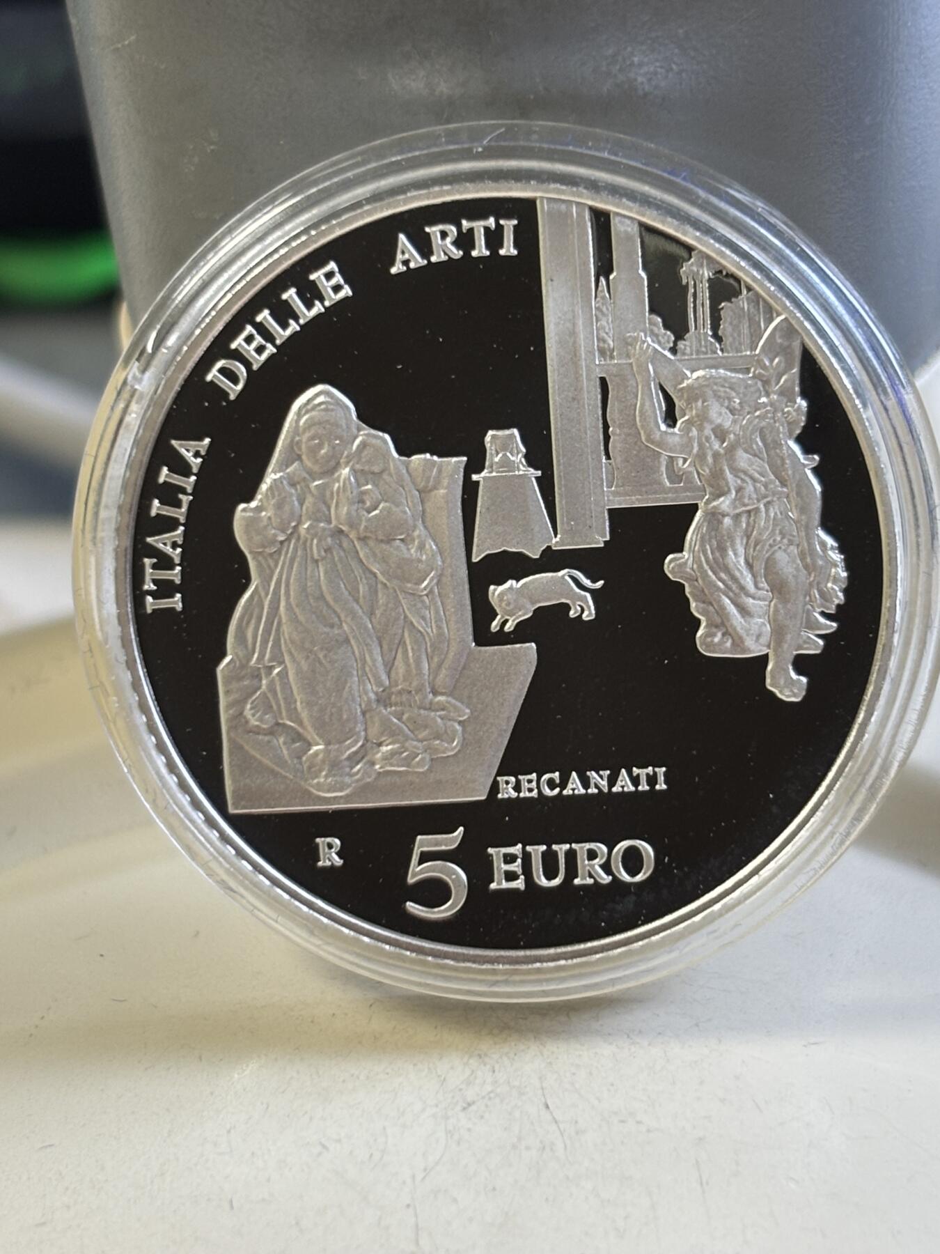 第183期拍卖 意大利2016年艺术意大利系列雷卡纳蒂精制纪念银币，925银，18克，发行4000枚