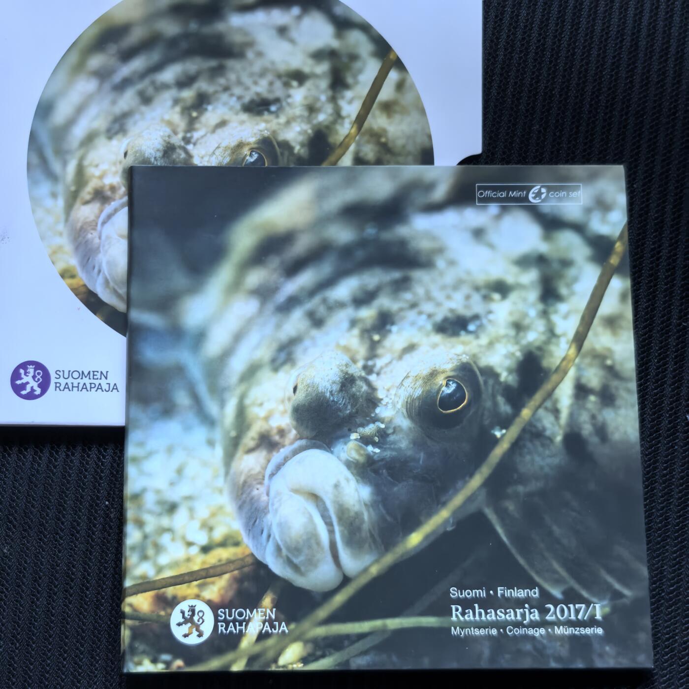 道一币馆币章第一百五十六场 原包装 芬兰2017年欧元套币八枚+纪念章