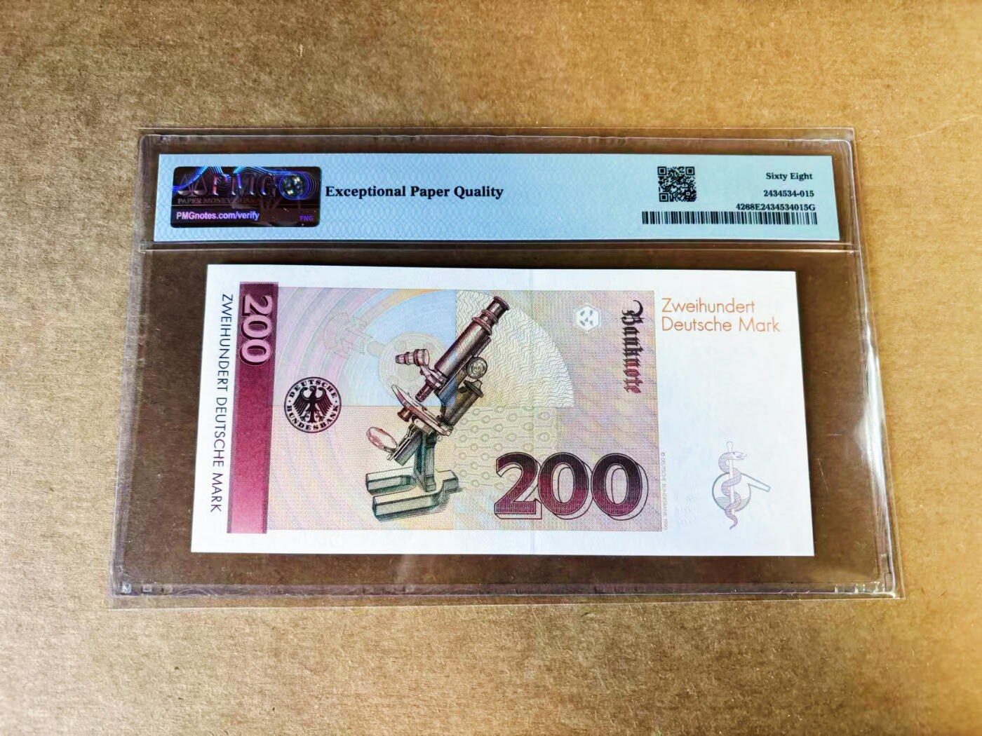 【Blue Auction】世界纸币精拍第757期——18级TOP拍卖/信誉/品质/专业/高效💫 德国 1989年200马克 PMG68EPQ高分