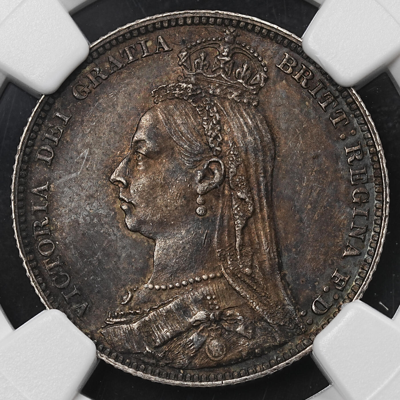 修遠堂世界钱币第九十五期 NGC MS62 1891年英国1先令银币 极美酱彩