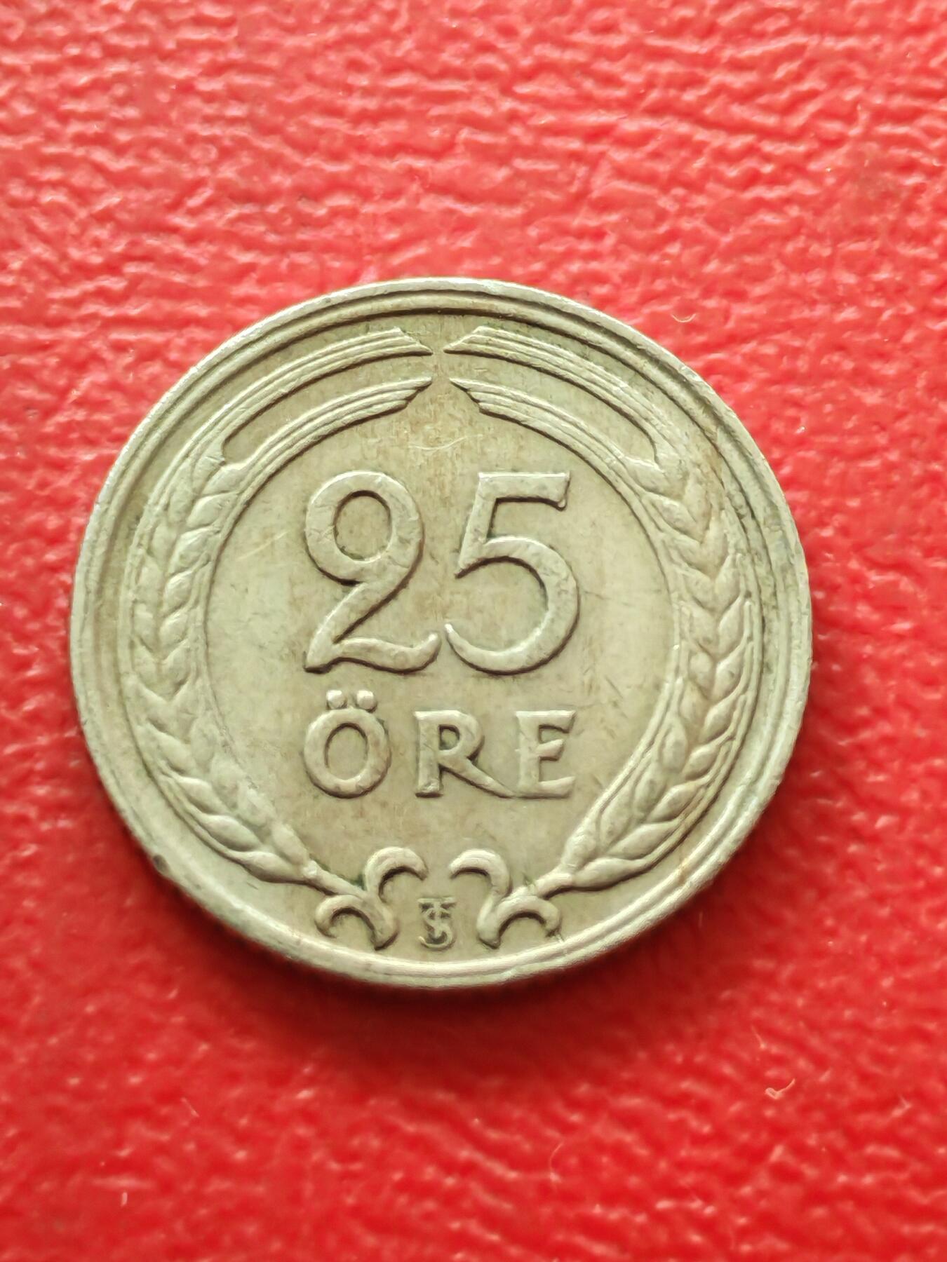 【云涧收藏】第八十一场 瑞典1946 年25殴尔镍币