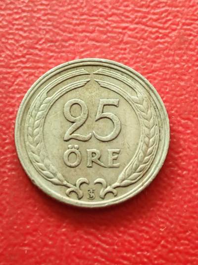 【云涧收藏】第八十一场 - 瑞典1946 年25殴尔镍币
