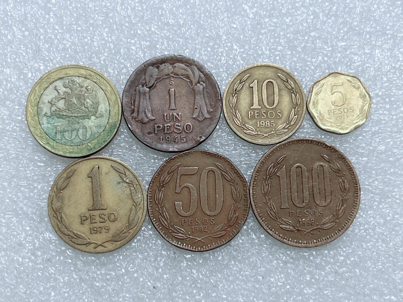 第一海外回流一元起拍收藏 散集专场  第274期 智利硬币 7枚