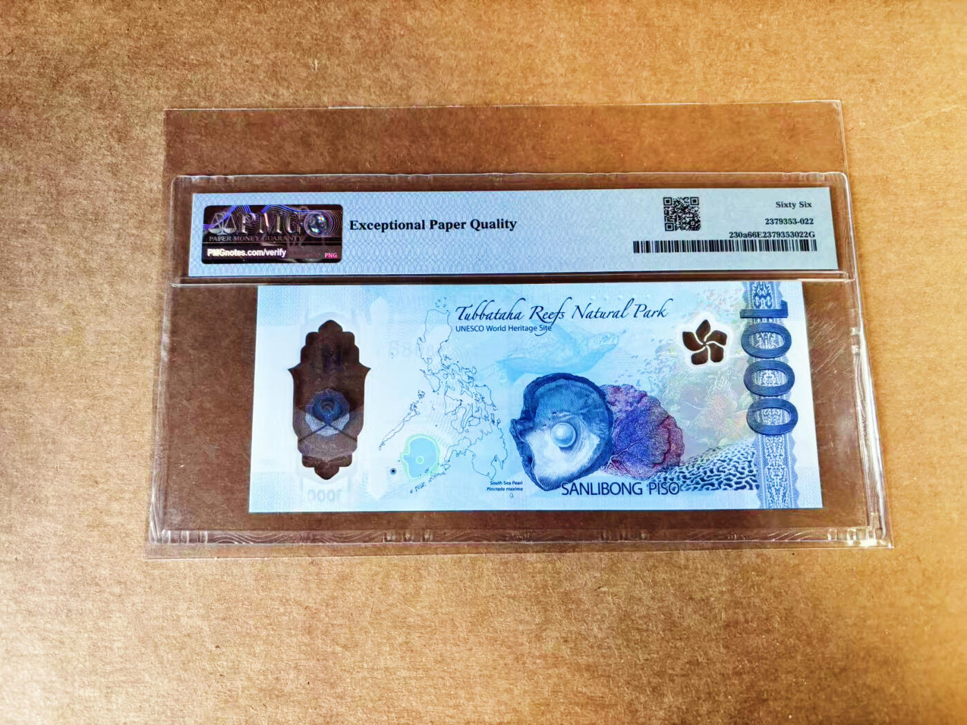 【Blue Auction】世界纸币精拍第757期——18级TOP拍卖/信誉/品质/专业/高效💫 【近全同8无47 大象8 获奖钞】菲律宾 2022年1000比索 PMG66EPQ 