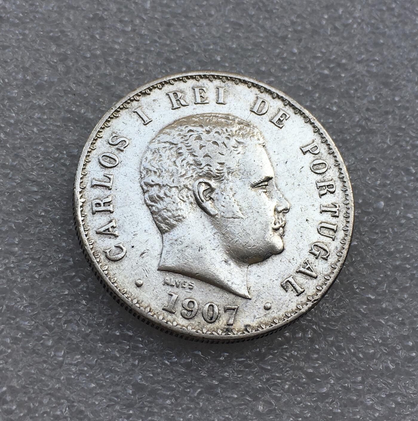 世界钱币专场拍卖 每周二开拍 1907年葡萄牙卡洛斯一世500瑞斯流通银币