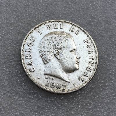 世界钱币专场拍卖 每周二开拍 - 1907年葡萄牙卡洛斯一世500瑞斯流通银币