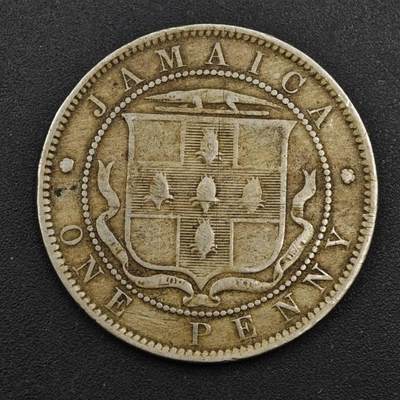 【淘币小摊】实时拍第八百一十三拍   散币场   满百包邮可预留二周 每周一统一发货   - 牙买加1870年维多利亚一便士镍币