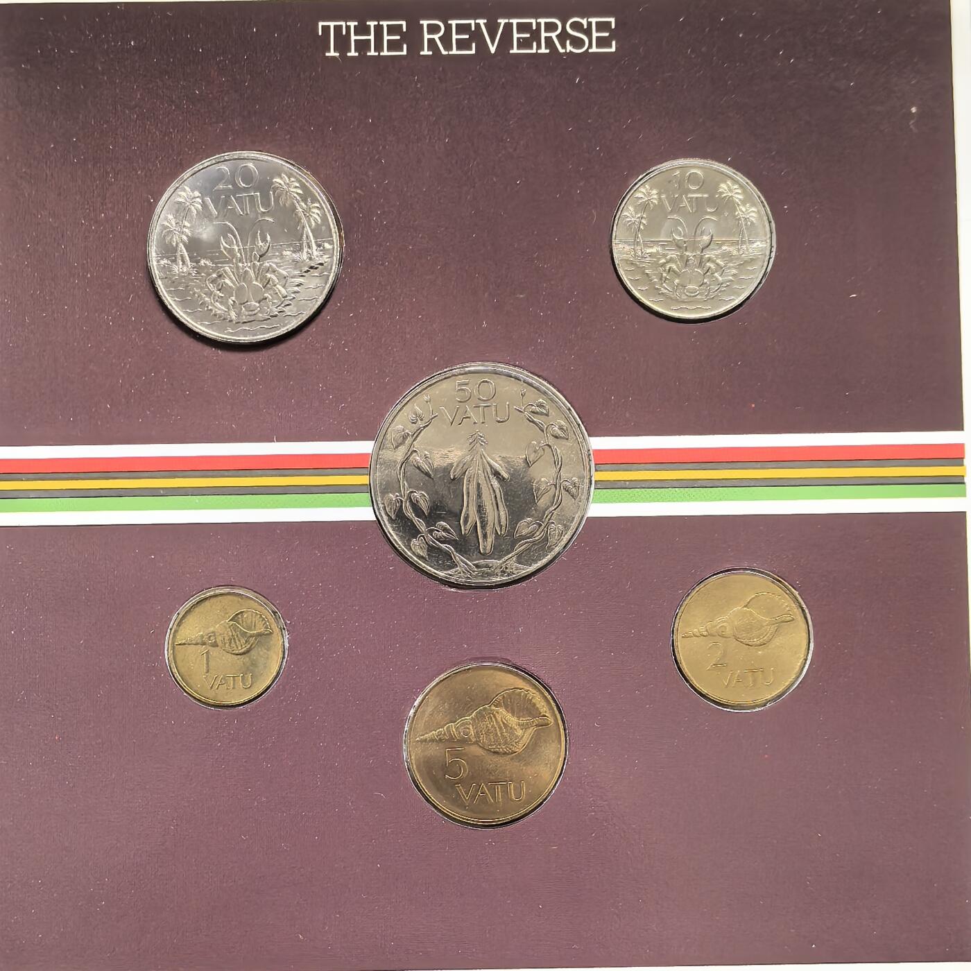 道一币馆币章第一百五十六场 原包装带证书 瓦努阿图1983年套币6枚