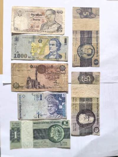 各国外币第100期 无佣金 - 外币一组 7张