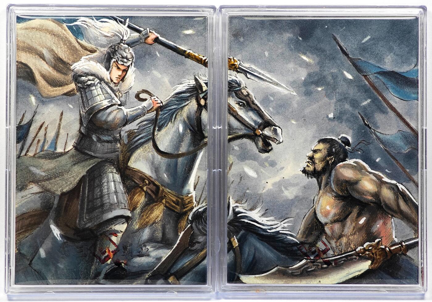 白泽拍卖卡牌手绘专场第29期（忽有故人心上过，回首山河已是秋） 2025 花枪手绘卡 赵云双拼卡  志恩亲签 卡砖封装