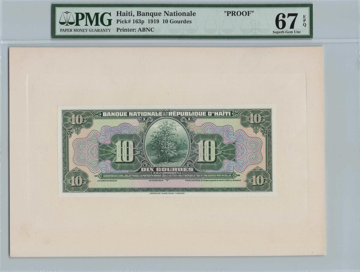 小福收藏拍卖第196期 评级币精选场 大量新增精品 本期有68分倒置号布隆迪世界最大纸币  菲律宾百位靓号100000比索超大纪念钞 巴基斯坦51年100卢比冠军分 泰国69年10铢纪念钞0A冠百位倒置号  文莱06年500吉令特首年首冠 丹麦经典大松鼠  法属印度支那 俄罗斯 玻利维亚 东加勒比 亚美尼亚等多国精美高分珍稀老钞精品纸币 海地 1919年 10古德 首版 PROOF 罕见 PMG67 EPQ 唯1冠军分！！！(评级币仅3枚）