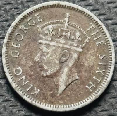 文馨钱币收藏第 284 场，【 长期接收代拍品】老藏家拍品南朝鲜李承晚时期货币，泰国大型纪念币，土耳其各时期及各国套币场 - 少见 1950 年英属马来亚乔治六世 10 分，关门版只发行三年，包浆不错