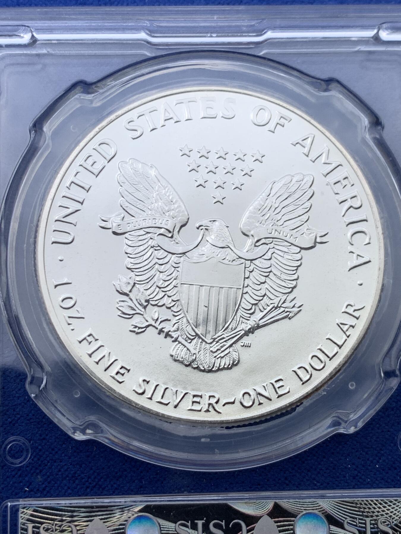 《竞宝斋》第443场 周日，周一，2场连拍 （全场包邮） CSIS-GREAT MS67 美国1987年行走女神1美元银币 1盎司999银