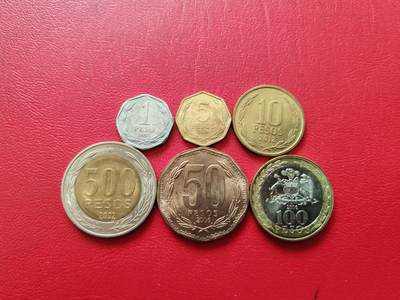 【云涧收藏】第八十一场 - 智利1～500比索套币