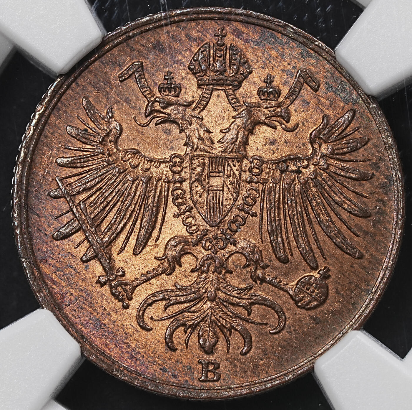 修遠堂世界钱币第九十五期 NGC MS64RB 1862年伦巴第-威尼西亚王国1 SOLDO  唯一冠军分