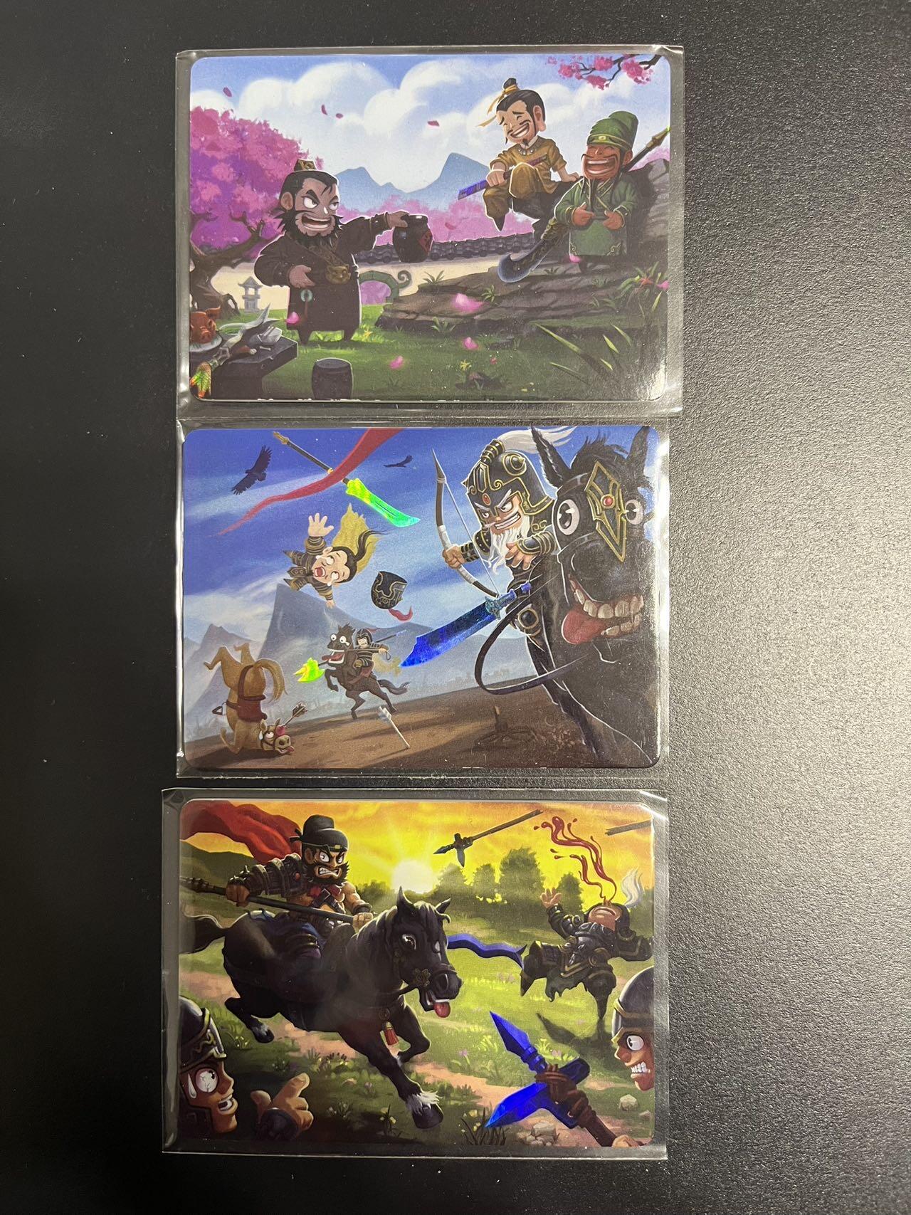 卡牌杂货铺专场拍卖第一场 11.29周六晚10:00截拍 【裸卡】趣卡社 三国 蜀之卷 Q版3张