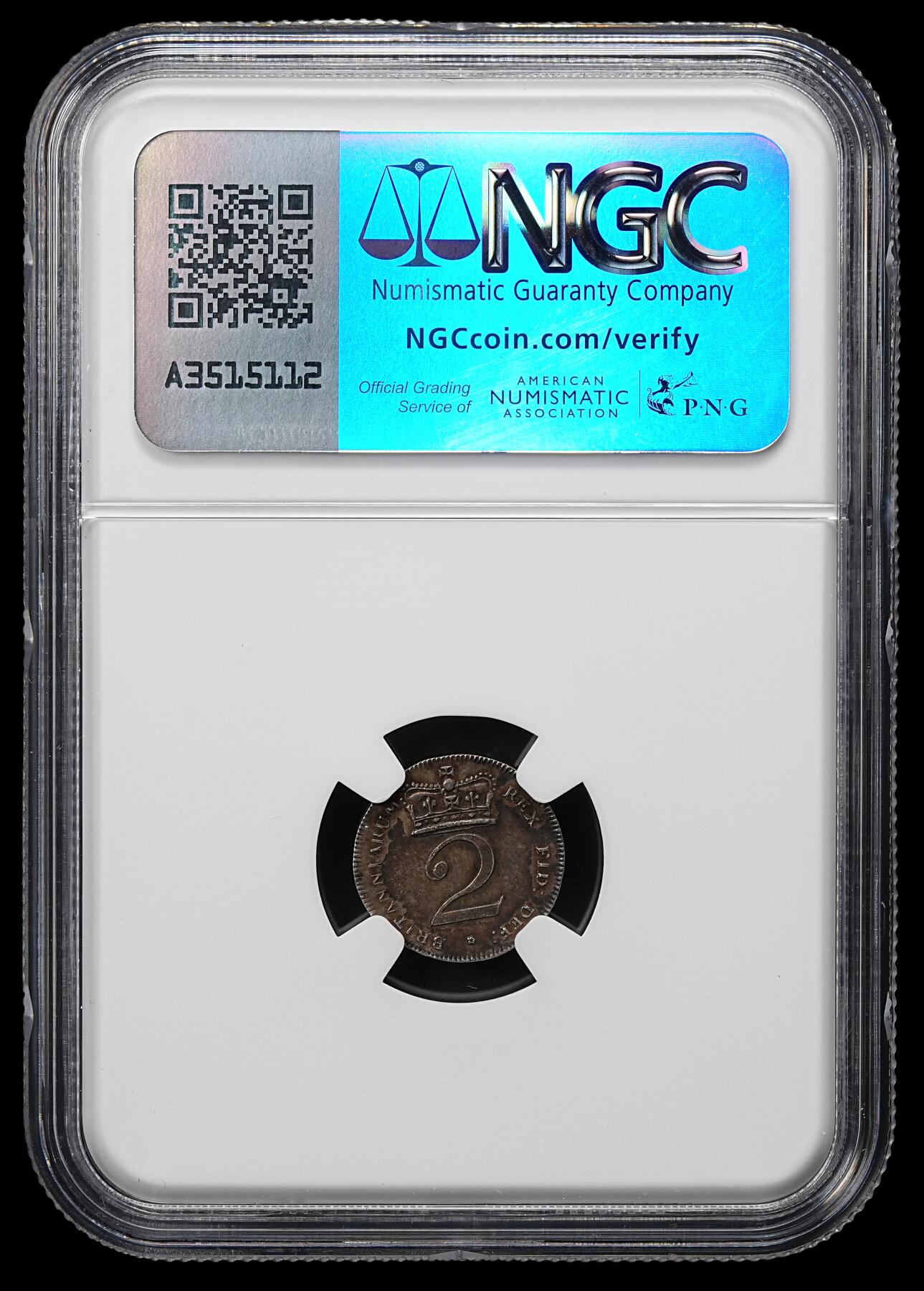 修遠堂世界钱币第九十五期 NGC MS62 1817年英国2便士濯足银币