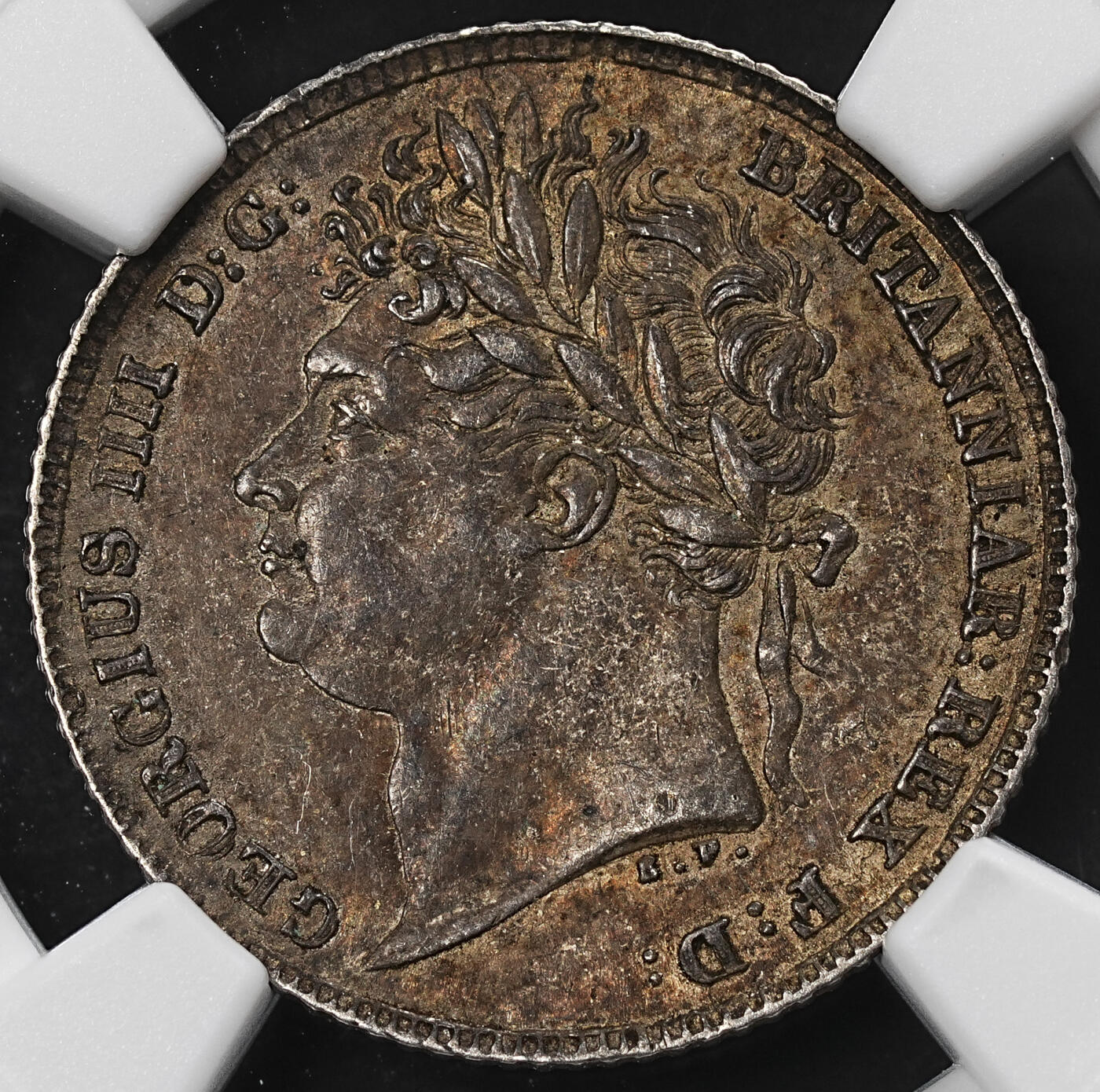 修遠堂世界钱币第九十五期 NGC MS62 1825年英国6便士银币 稀少品种