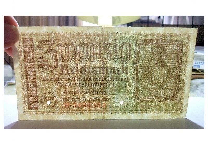 单张价 德国第三帝国1940-45年20马克 品相基本一致 流通好品