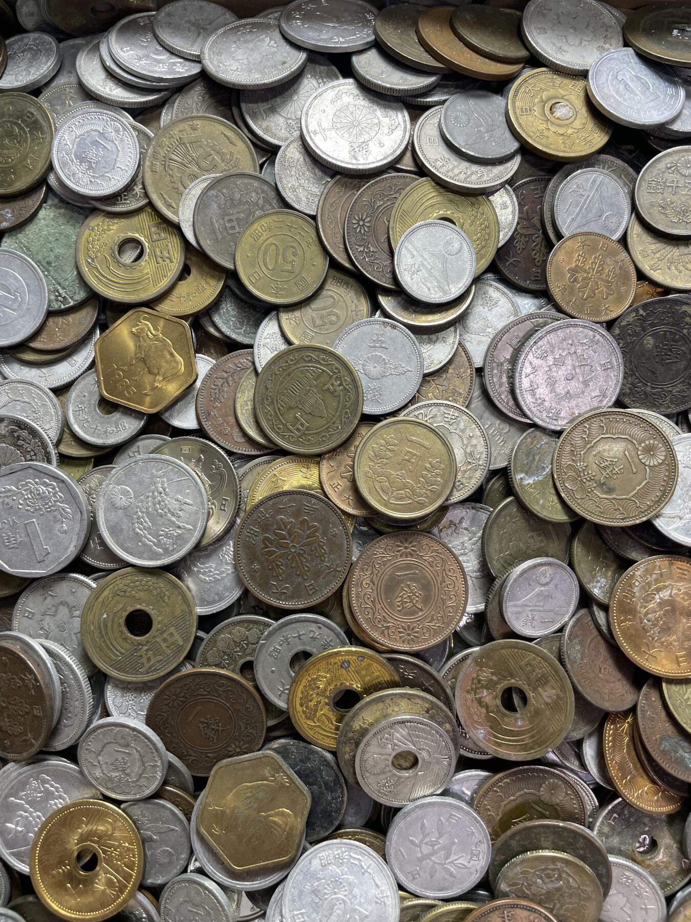 回流1130 日本昭和时期硬币5斤，已尽量剔除漏、裂、烂币
