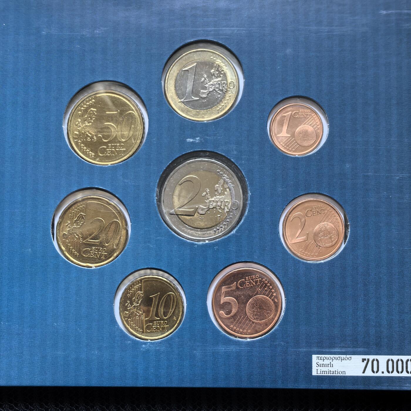 道一币馆币章第一百五十六场 原包装 塞浦路斯2008年欧元套币八枚-1