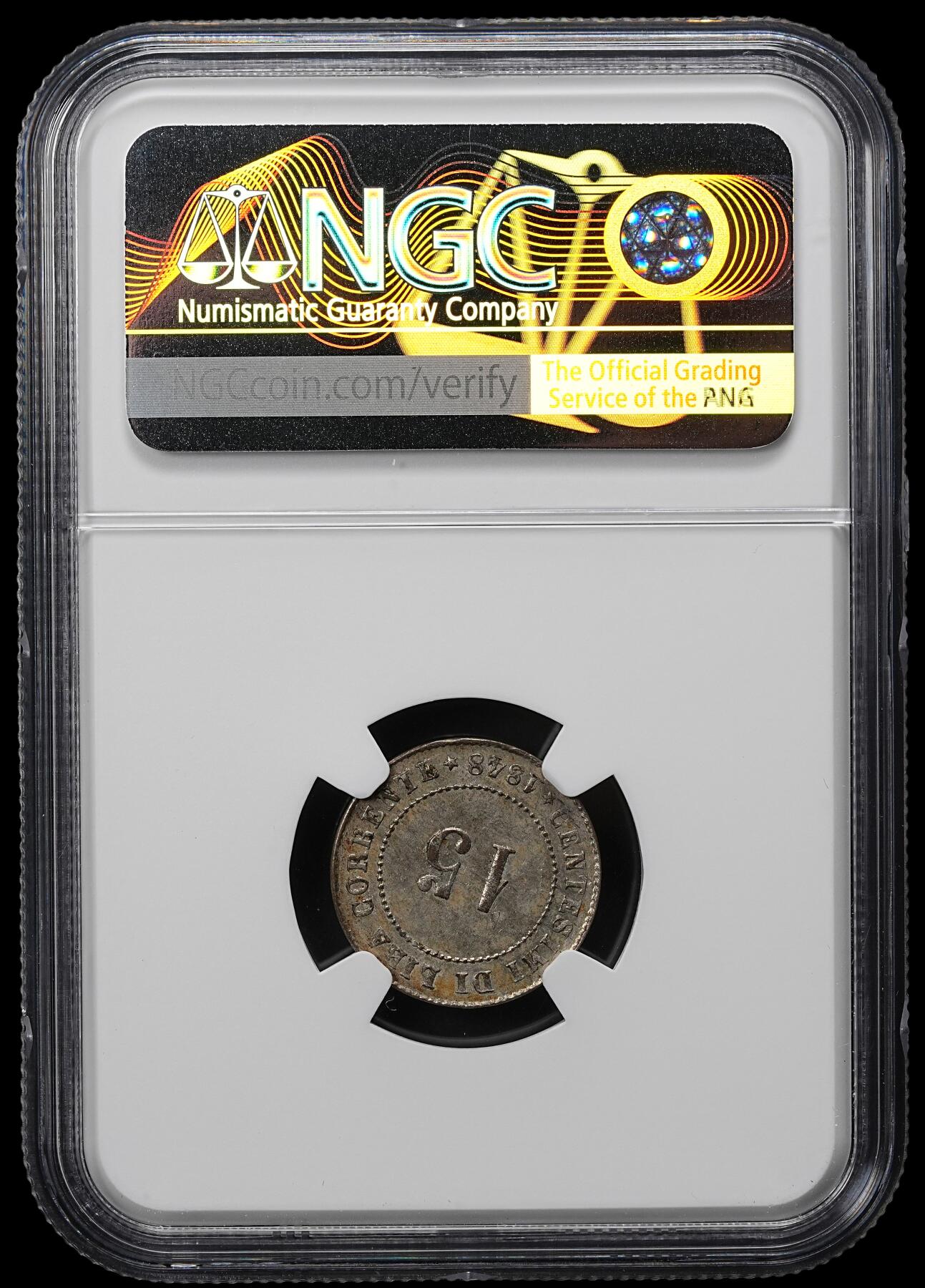 修遠堂世界钱币第九十五期 NGC MS62 1848年威尼斯革命政府15分银币