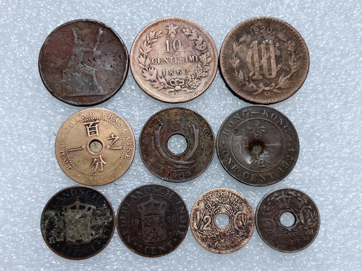 第一海外回流一元起拍收藏 散集专场  第274期 老铜币一组 10枚