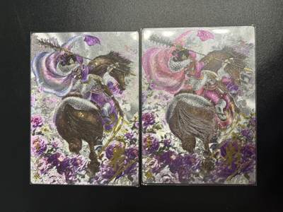 卡牌杂货铺专场拍卖第一场 11.29周六晚10:00截拍 - 【亲签】卡德曼 谷粒 忠义水浒 扈三娘 限编108红编亲签 同编号一对 粗闪