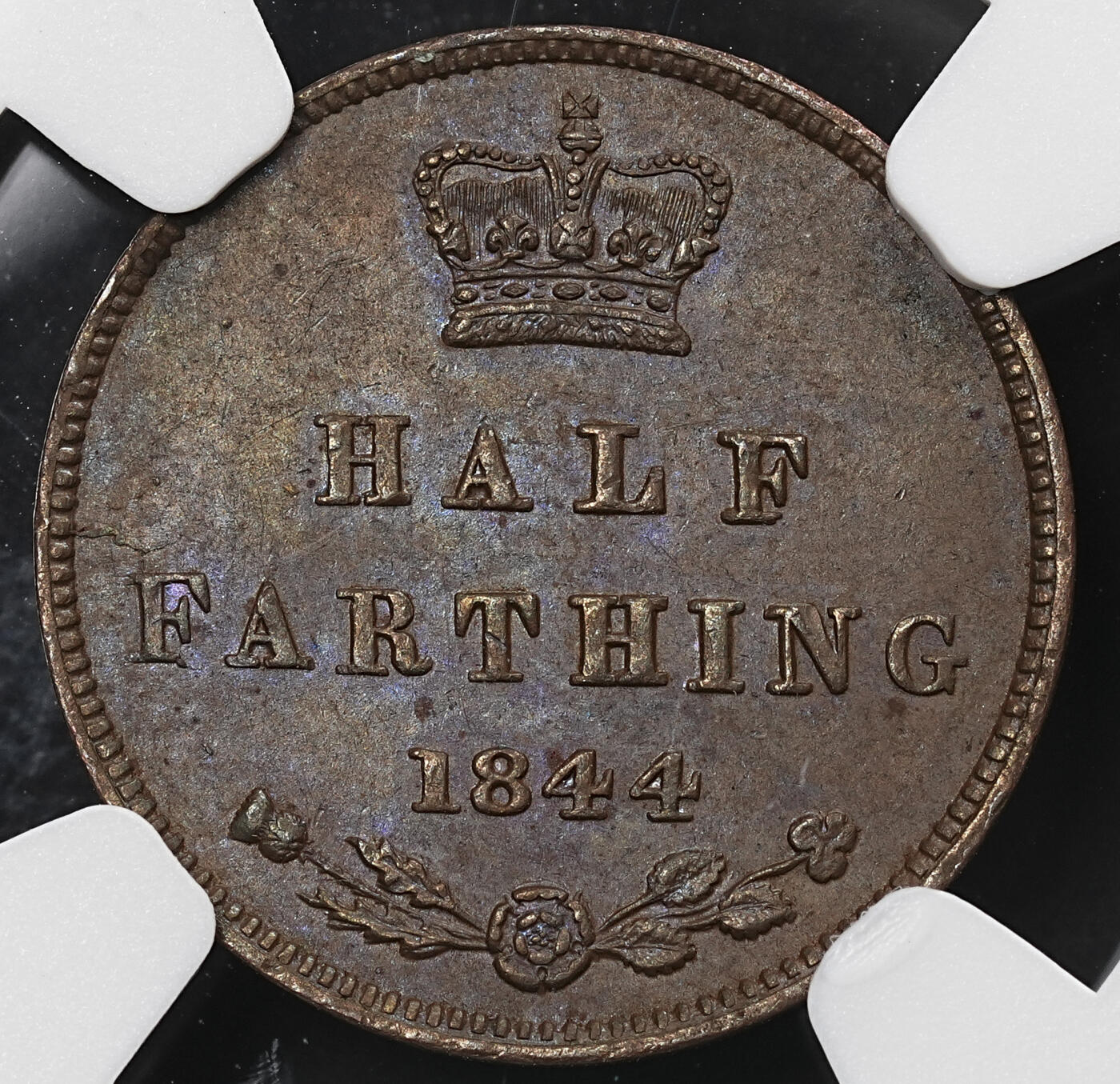 修遠堂世界钱币第九十五期 NGC MS62BN 1844年英国1/2法新