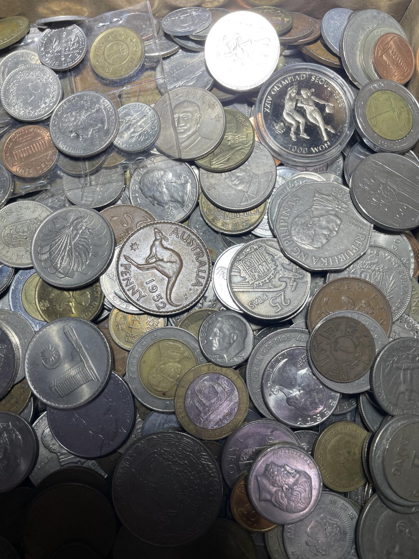 回流1130 各国硬币16斤（无日本币）品佳