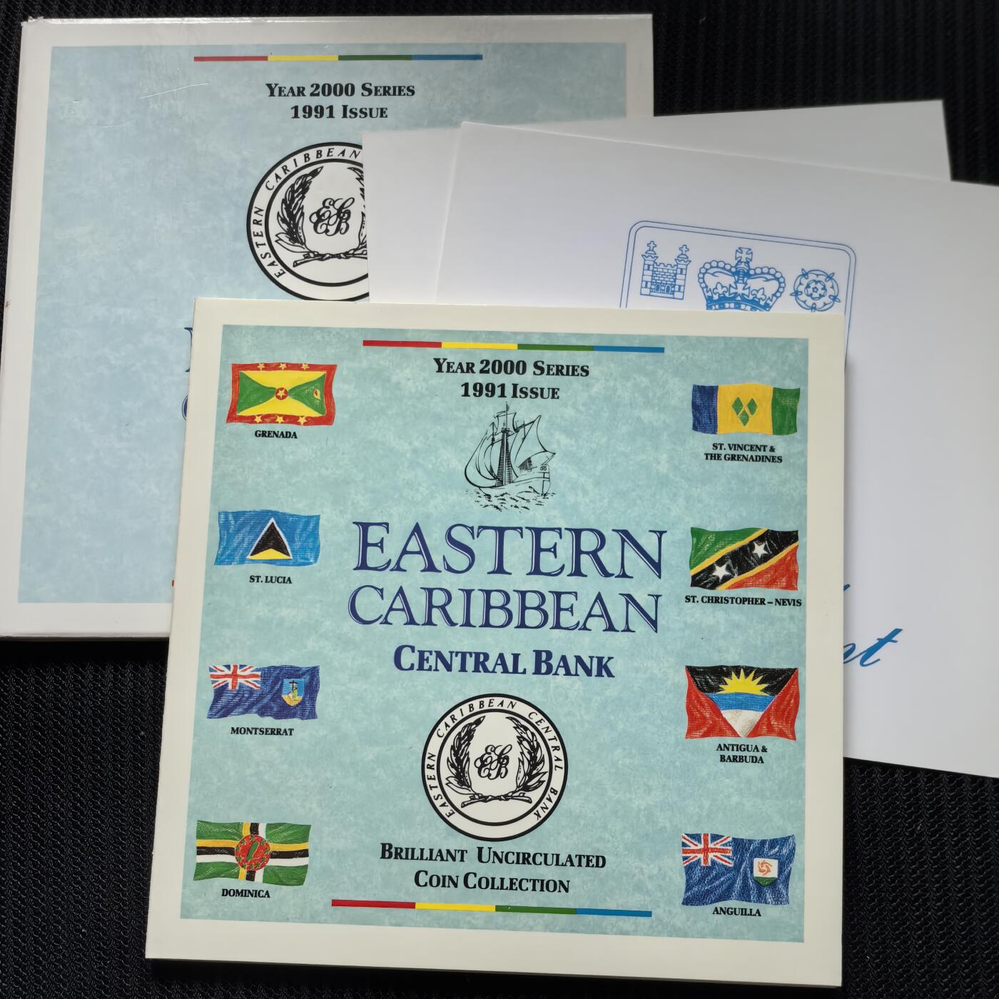 道一币馆币章第一百五十六场 原包装 东加勒比国家1991年套币六枚