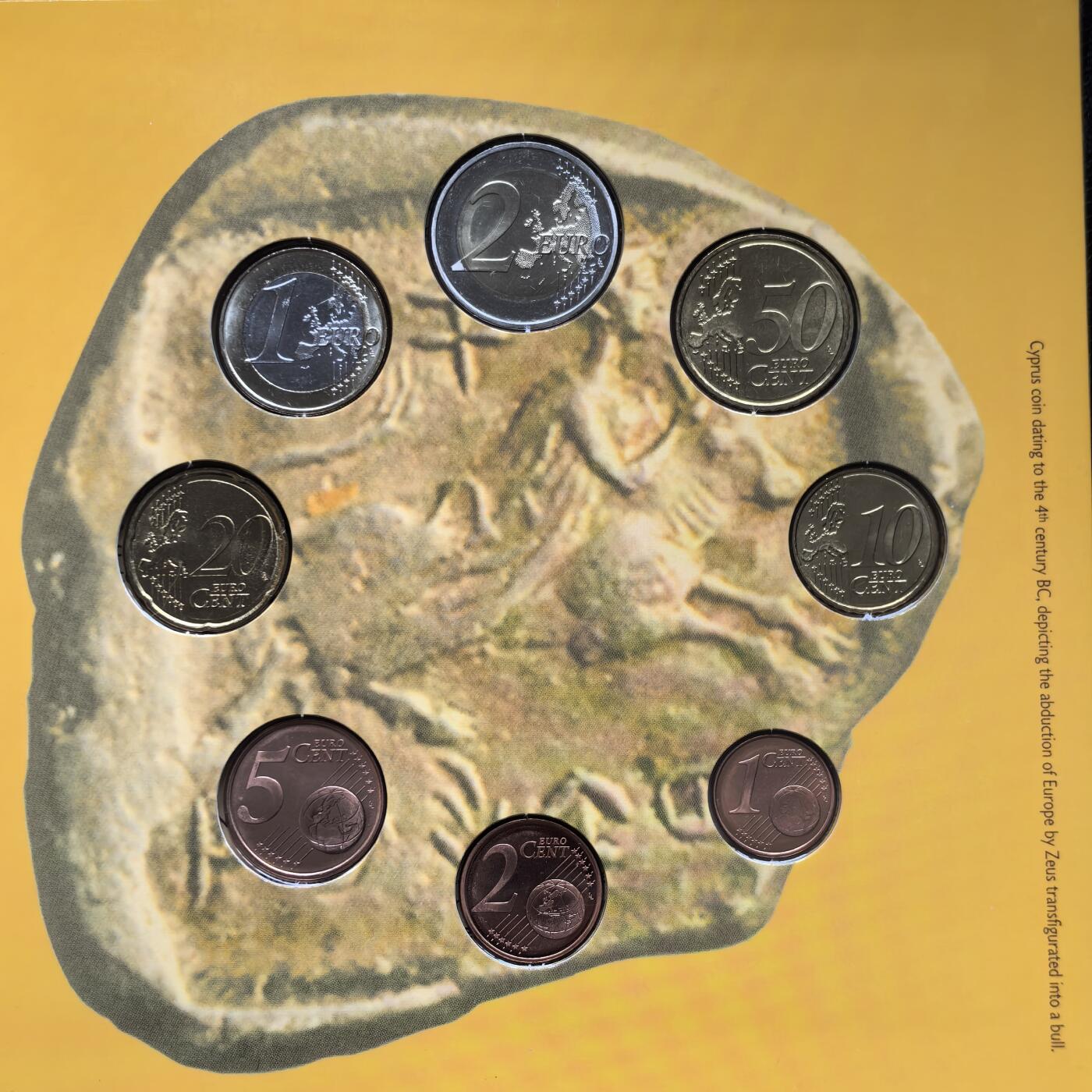 道一币馆币章第一百五十六场 原包装 塞浦路斯2008年欧元套币八枚-2