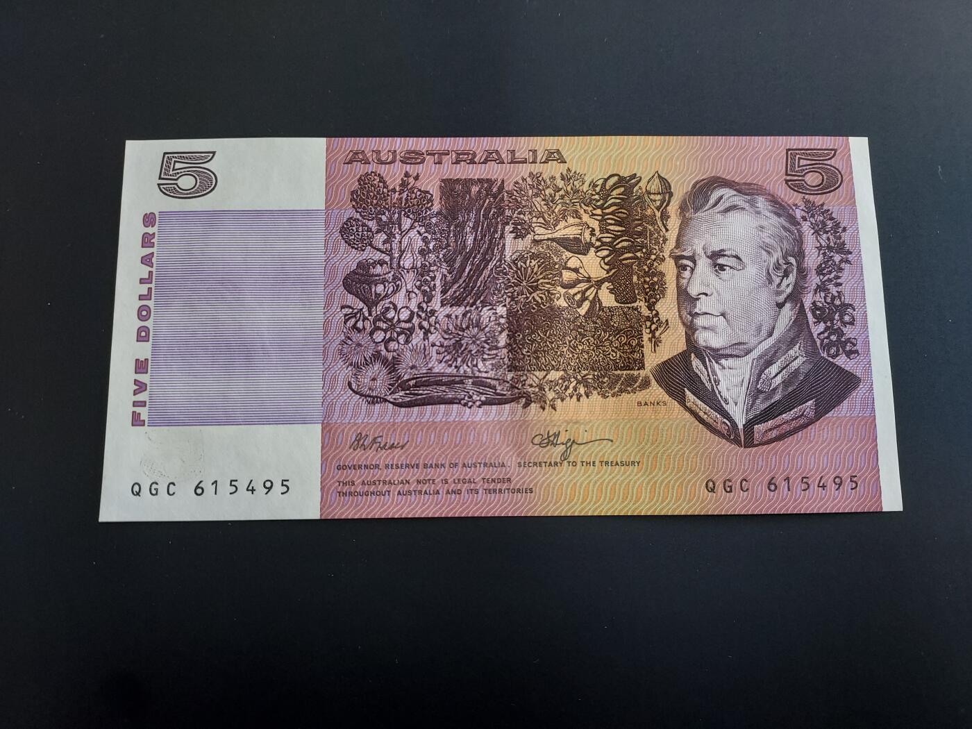 博彦收藏   12月8日 8点 钱币专场 澳洲 旧版5元 UNC 