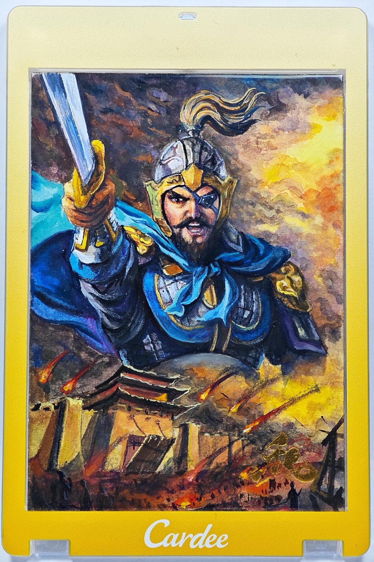 白泽拍卖卡牌手绘专场第29期（忽有故人心上过，回首山河已是秋） 2025 大怪兽手绘卡 夏侯惇  小阳亲签 卡砖封装