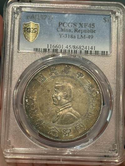 币然PCGS机制币专场 - PCGS45五彩小头，盒子小磕