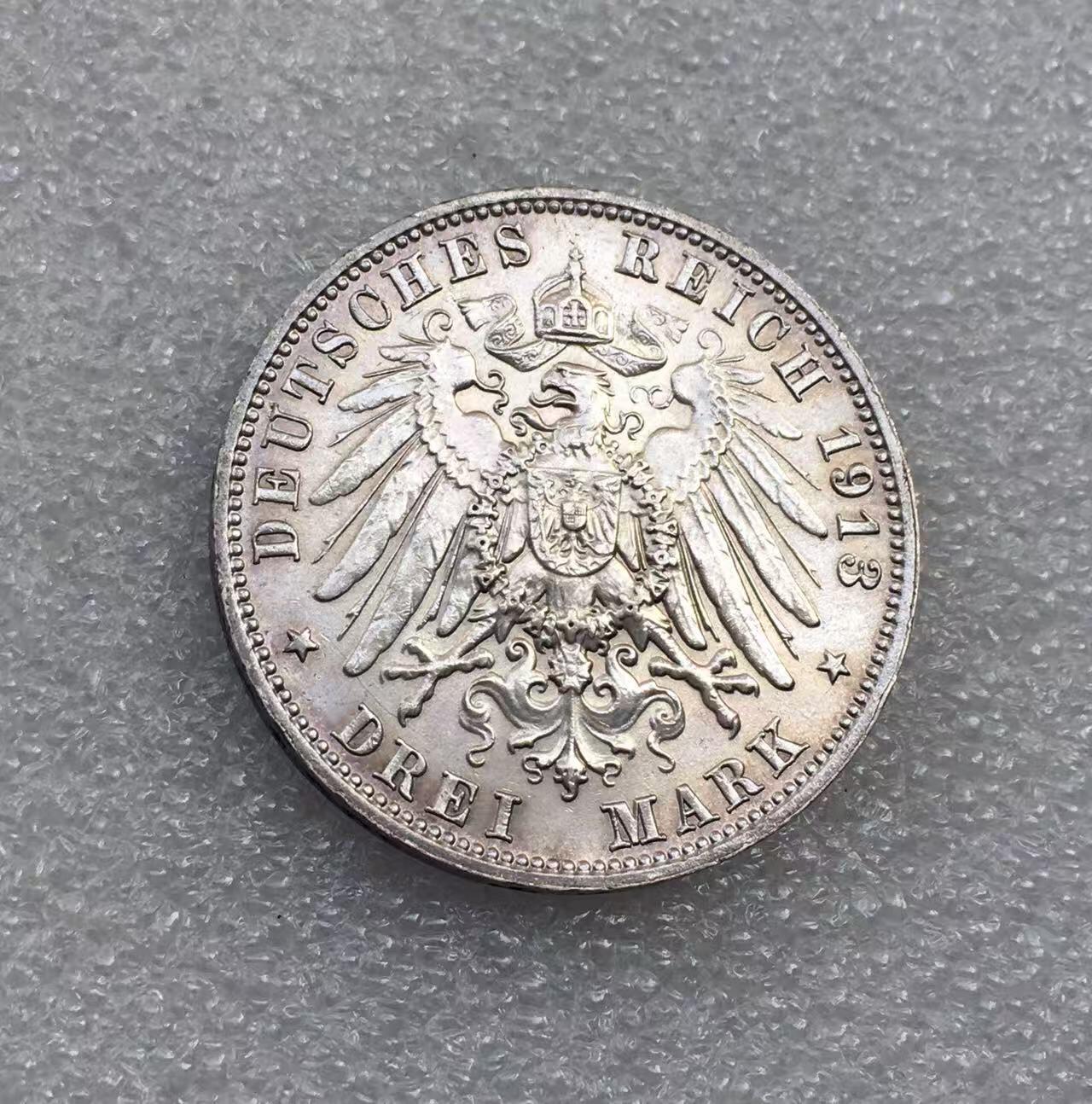 世界钱币专场拍卖 每周二开拍 1913年德国莱比锡战役建功碑3马克银币