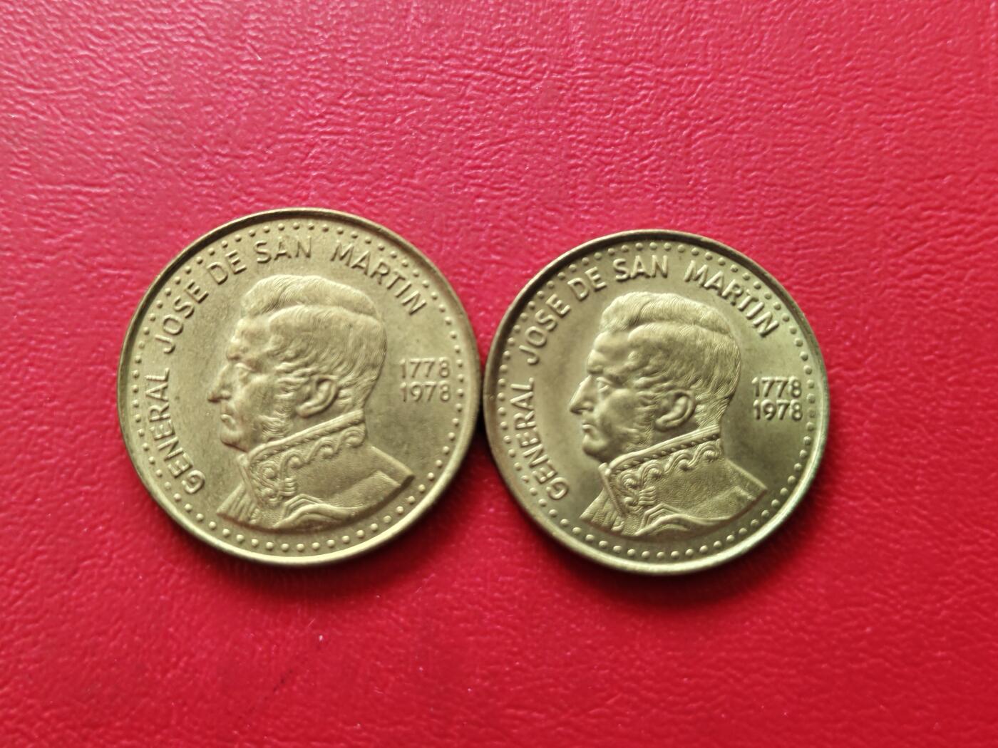 【云涧收藏】第八十一场 阿根廷1978年50/100比索2枚