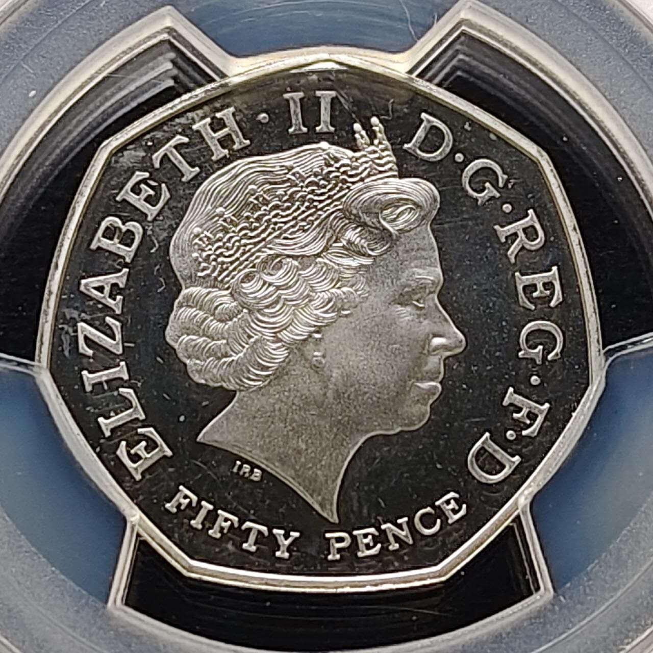 【全场包邮】纯粹捡漏拍485场（免费代拍第22场） 英国2011年50便士WWF组织50周年精制纪念银币-PCGS PR67 DCAM