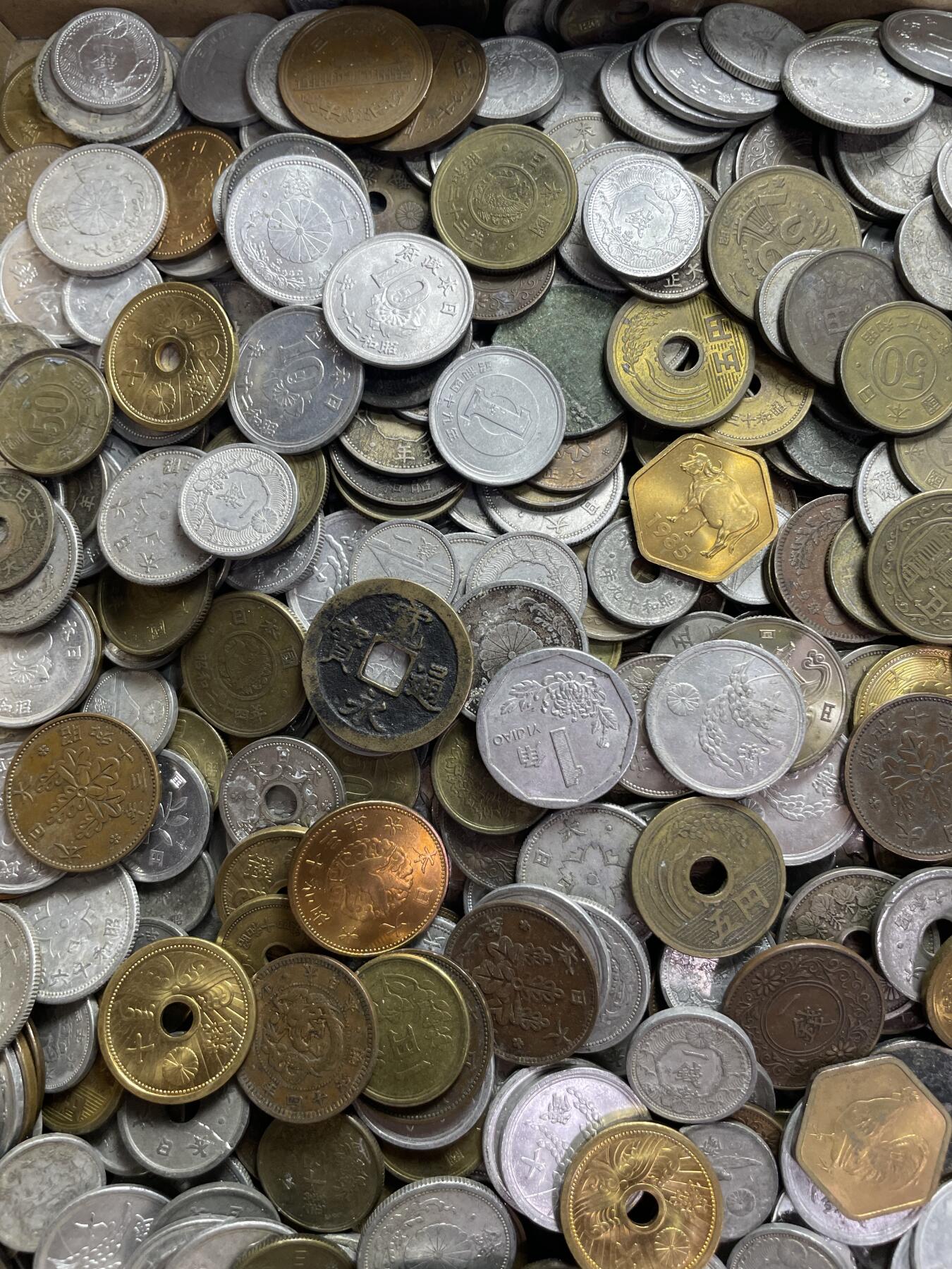 回流1130 日本昭和时期硬币5斤，已尽量剔除漏、裂、烂币