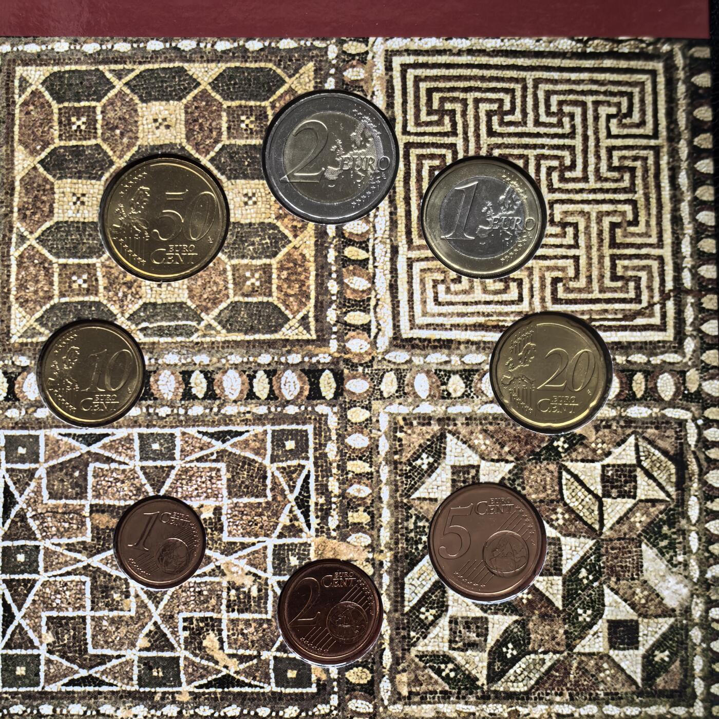 道一币馆币章第一百五十六场 欧洲之星 原包装 塞浦路斯2011年欧元套币八枚