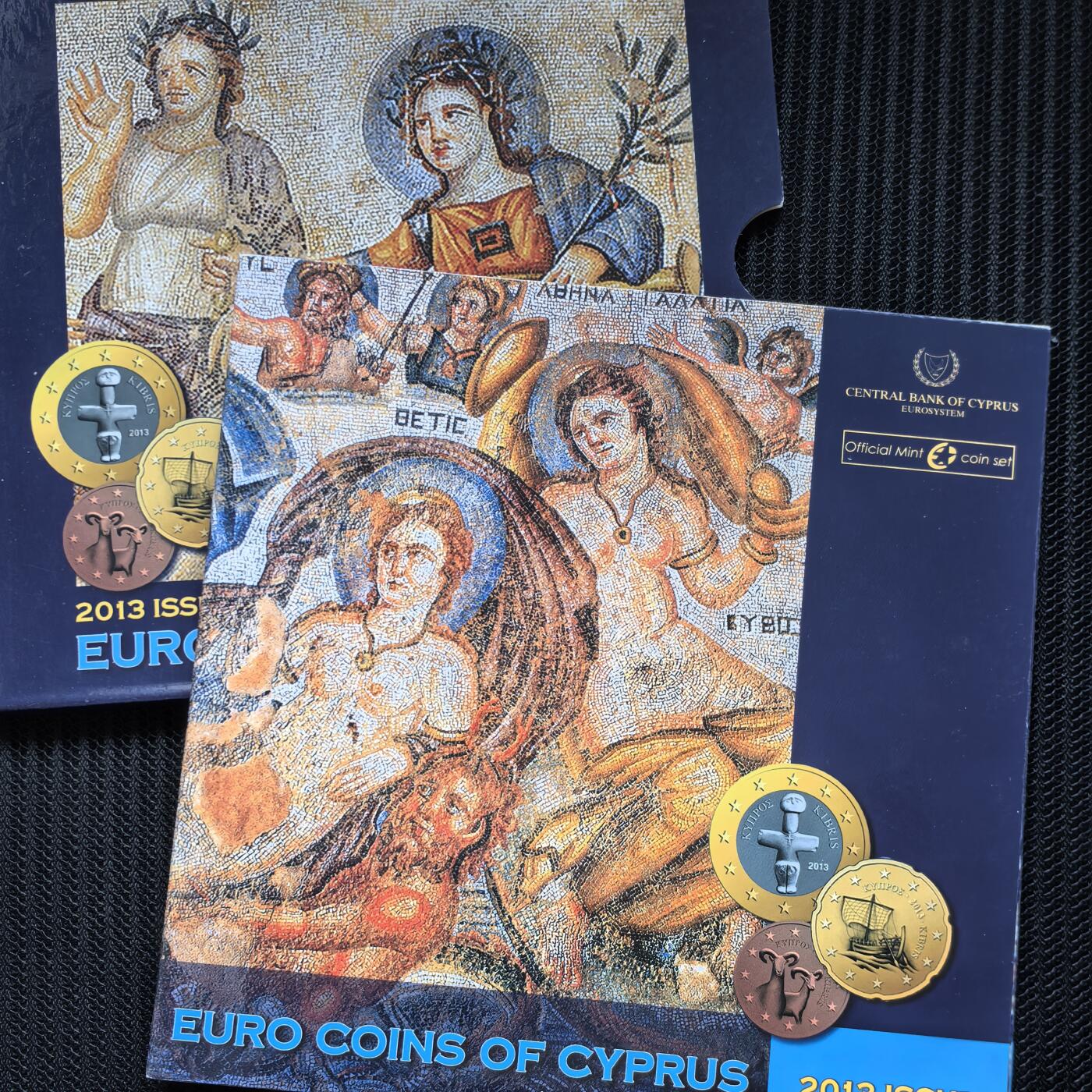 道一币馆币章第一百五十六场 欧洲之星 原包装 塞浦路斯2013年欧元套币八枚